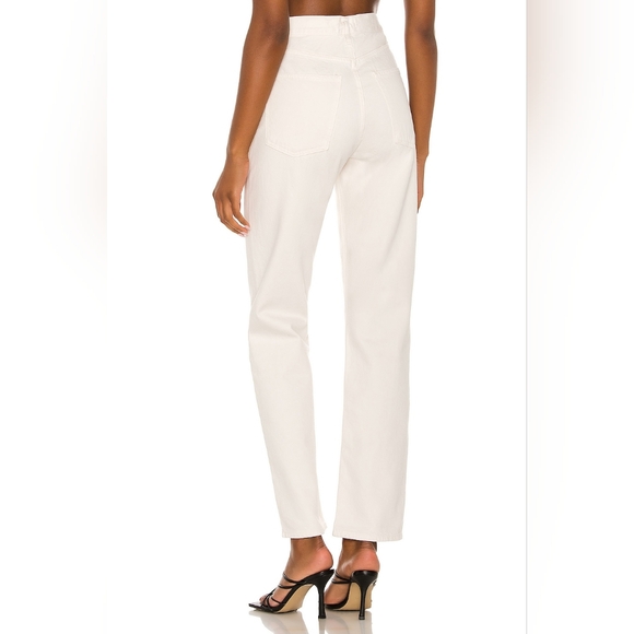 AGOLDE White 90's Denim Pants Ivory Size 27 Minimalist Quiet Luxery Relaxed Fit - Picture 3 of 14